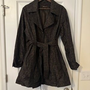 Brown Leopard Print Women's Lightweight Coat Great Condition Size XL